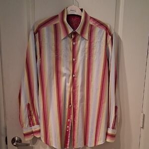 Robert Graham Men's Striped Button-Down Shirt in Multicolor